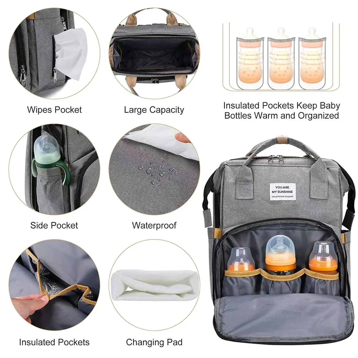 Foldable Changing Travel Diaper Bag